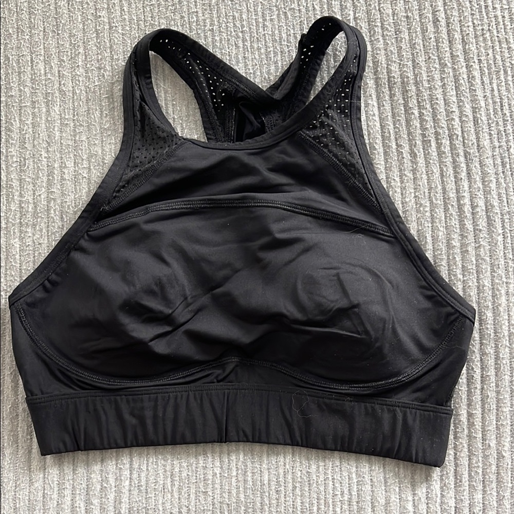 PINK Victoria's Secret Black Sports Bra with Cross-Back Design